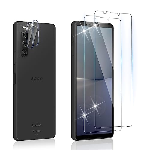 Dabuu Schutzfolie für Panzerglas für Sony Xperia 10 V + Kameraschutz [2+2 Stück], HD Panzerfolie 9H Härte Anti-Kratzen Schutzglas Blasenfrei Displayschutzfolie Folie - Transparent von Dabuu