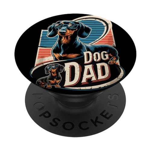 Dog Dad Dackel Dackelhund Papa Herren Dachshund Teckel PopSockets Klebender PopGrip Dog Dad Dackel Dackelhund Papa Herren Dachshund Teckel PopSockets Klebender PopGrip von Dachshund Dackel Ajeli