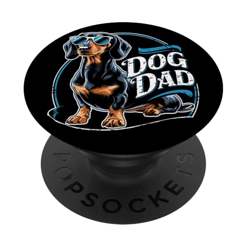 Dog Dad Dackel Dackelhund Papa Herren Dachshund Teckel PopSockets Klebender PopGrip Dog Dad Dackel Dackelhund Papa Herren Dachshund Teckel PopSockets Klebender PopGrip von Dachshund Dackel Ajeli