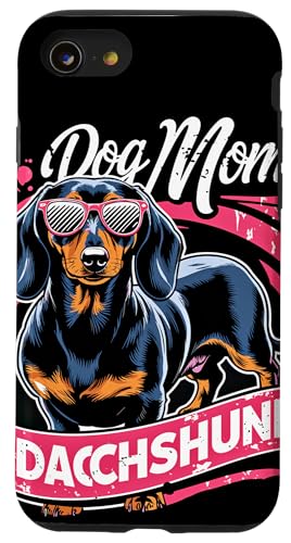 Dog Mom Dackel Dackelhund Damen Dachshund Teckel Hülle für iPhone SE (2020) / 7 / 8 von Dachshund Dackel Ajeli