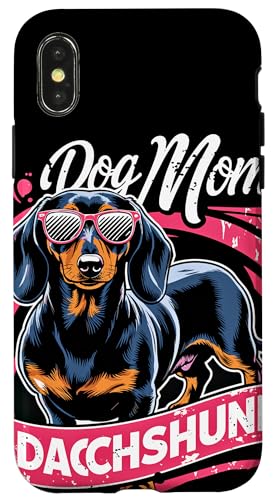 Dog Mom Dackel Dackelhund Damen Dachshund Teckel Hülle für iPhone X/XS Dog Mom Dackel Dackelhund Damen Dachshund Teckel Hülle für iPhone X/XS von Dachshund Dackel Ajeli