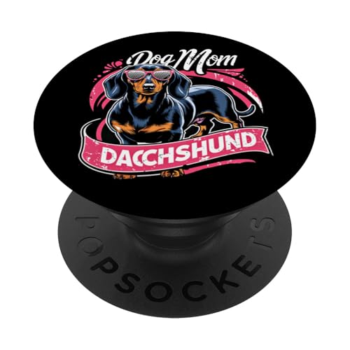 Dog Mom Dackel Dackelhund Damen Dachshund Teckel PopSockets Klebender PopGrip Dog Mom Dackel Dackelhund Damen Dachshund Teckel PopSockets Klebender PopGrip von Dachshund Dackel Ajeli