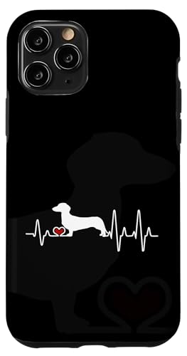 Hülle für iPhone 11 Pro Dackel Hund Herzschlag Puls von Dachshund Dog Phone Cases