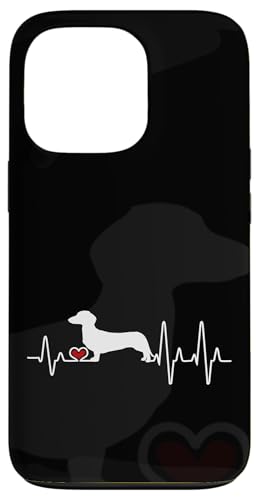 Hülle für iPhone 13 Pro Dackel Hund Herzschlag Puls von Dachshund Dog Phone Cases