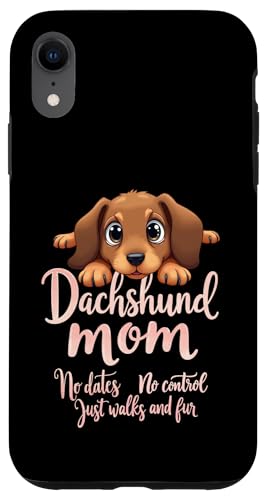 Lustiges Dackel Mama Hund Doxie Mama Humor Zitat Hülle für iPhone XR von Dachshund Fun Designs