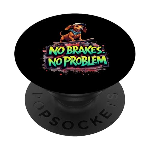 Lustiges Skateboard-Geschenk für Dackel-Hundebesitzer PopSockets Klebender PopGrip Lustiges Skateboard-Geschenk für Dackel-Hundebesitzer PopSockets Klebender PopGrip von Dachshund Fun Designs