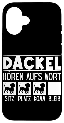 Dackel Hören Aufs Wort Hundebesitzer Dickköpfiger Hund Hülle für iPhone 16 Dackel Hören Aufs Wort Hundebesitzer Dickköpfiger Hund Hülle für iPhone 16 von Dackel Sarkasmus Hundeliebhaber Haustier Hunde
