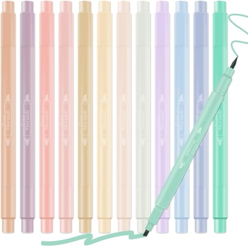 Dacono Ästhetische Textmarker, 12 Pcs Textmarker Assorted Colors No Bleed Dry Fast Easy to Hold, Pastell Textmarker Marker Stifte für Journal Bibel Planer Notes Office Supplies School Dacono Ästhetische Textmarker, 12 Pcs Textmarker Assorted Colors No Bleed Dry Fast Easy to Hold, Pastell Textmarker Marker Stifte für Journal Bibel Planer Notes Office Supplies School von Dacono