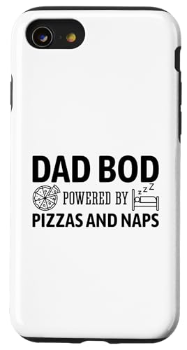 Dad Bod Powered By Pizzas And Naps Hülle für iPhone SE (2020) / 7 / 8 von Dad Bod Powered By Pizzas And Naps