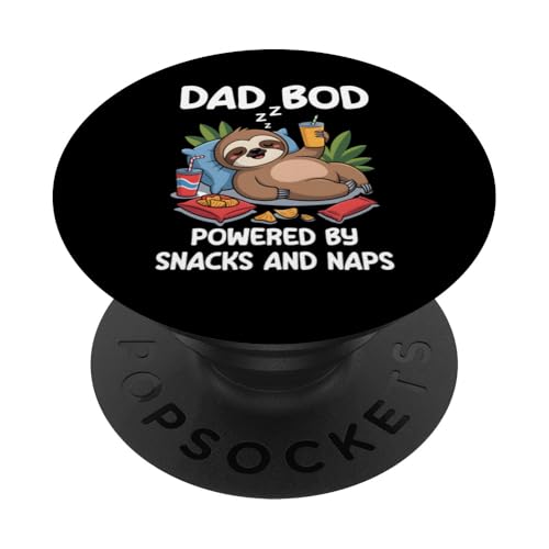 Dad Bod Powered By Snacks And Naps PopSockets Klebender PopGrip Dad Bod Powered By Snacks And Naps PopSockets Klebender PopGrip von Dad Bod Powered By Snacks And Naps