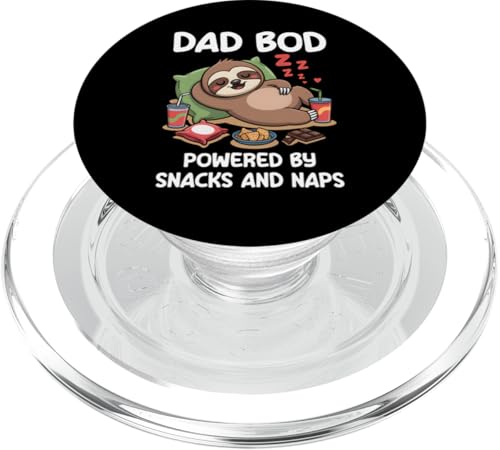 Dad Bod Powered By Snacks And Naps PopSockets PopGrip für MagSafe von Dad Bod Powered By Snacks And Naps