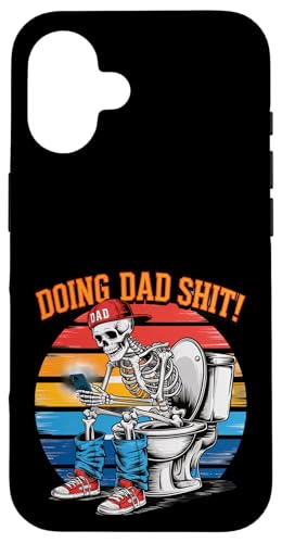 Lustiger Papa Witz Skelett Papa Geburtstag Lustig Vatertag Hülle für iPhone 16 von Dad Fuel Apparel.USA
