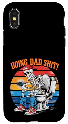 Lustiger Papa Witz Skelett Papa Geburtstag Lustig Vatertag Hülle für iPhone X/XS von Dad Fuel Apparel.USA