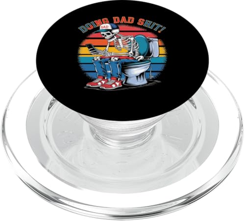 Lustiger Papa Witz Skelett Papa Geburtstag Lustig Vatertag PopSockets PopGrip für MagSafe von Dad Fuel Apparel.USA
