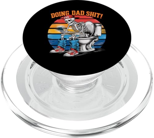 Lustiger Papa Witz Skelett Papa Geburtstag Lustig Vatertag PopSockets PopGrip für MagSafe von Dad Fuel Apparel.USA