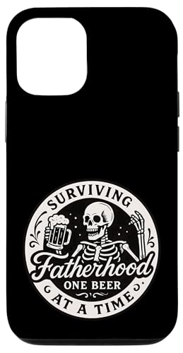 Papa überlebt Vaterschaft Ein Bier nach dem anderen Vatertag Hülle für iPhone 12/12 Pro von Dad Fuel Apparel.USA