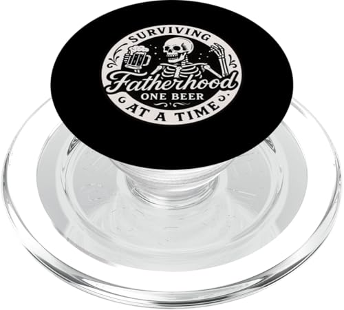 Papa überlebt Vaterschaft Ein Bier nach dem anderen Vatertag PopSockets PopGrip für MagSafe von Dad Fuel Apparel.USA