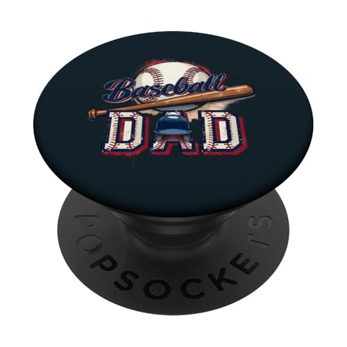 Proud Baseball Dad | Game Day Sports-Loving Coach Vathers PopSockets Klebender PopGrip von Dad Fuel Apparel.USA