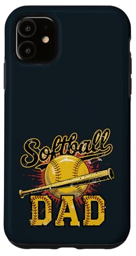 Stolzer Softball Dad | Game Day Sportliebende Trainer Väter Hülle für iPhone 11 von Dad Fuel Apparel.USA