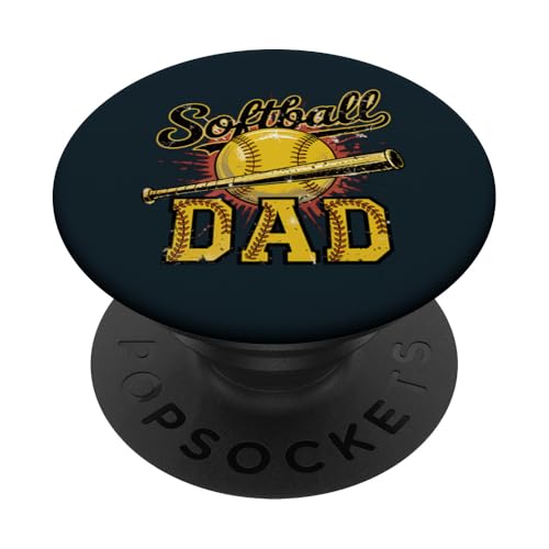 Stolzer Softball Dad | Game Day Sportliebende Trainer Väter PopSockets Klebender PopGrip Stolzer Softball Dad | Game Day Sportliebende Trainer Väter PopSockets Klebender PopGrip von Dad Fuel Apparel.USA