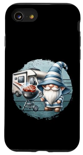 Camper Dad Grilling Gnome For Fathers Day Retro Camping Hülle für iPhone SE (2020) / 7 / 8 von Dad Grilling Gnome Camping Gifts For Steak Lovers
