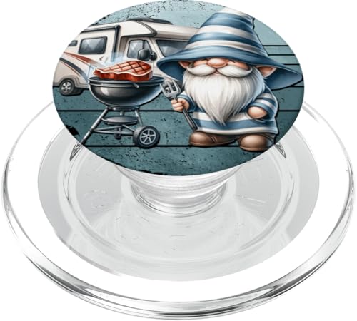 Camper Dad Grilling Gnome For Fathers Day Retro Camping PopSockets PopGrip für MagSafe Camper Dad Grilling Gnome For Fathers Day Retro Camping PopSockets PopGrip für MagSafe von Dad Grilling Gnome Camping Gifts For Steak Lovers