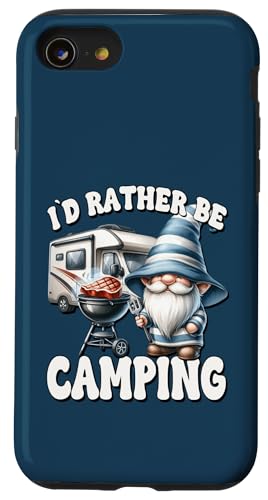 Dad Camper Gnome Funny Saying For Men Id Rather Be Camping Hülle für iPhone SE (2020) / 7 / 8 von Dad Grilling Gnome Camping Gifts For Steak Lovers