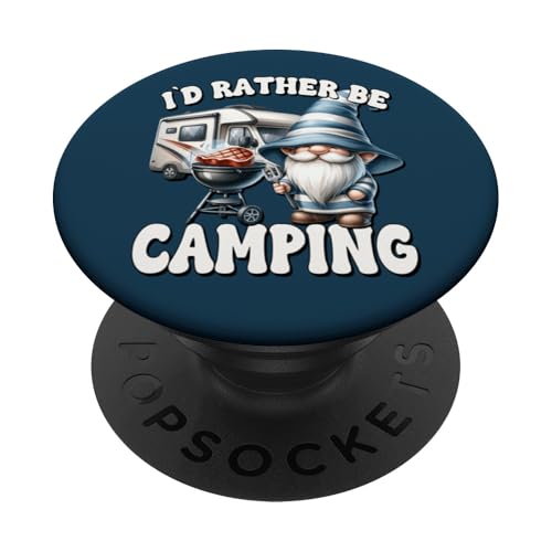 Dad Camper Gnome Funny Saying For Men Id Rather Be Camping PopSockets Klebender PopGrip Dad Camper Gnome Funny Saying For Men Id Rather Be Camping PopSockets Klebender PopGrip von Dad Grilling Gnome Camping Gifts For Steak Lovers
