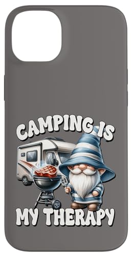 Grill Dad Gnome Funny Saying Grilling Camping Is My Therapy Hülle für iPhone 14 Plus von Dad Grilling Gnome Camping Gifts For Steak Lovers