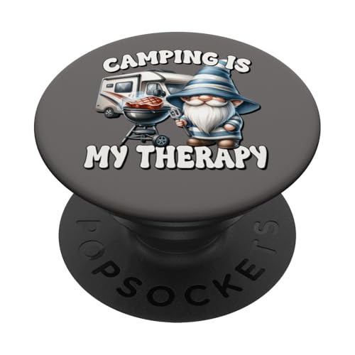 Grill Dad Gnome Funny Saying Grilling Camping Is My Therapy PopSockets Klebender PopGrip Grill Dad Gnome Funny Saying Grilling Camping Is My Therapy PopSockets Klebender PopGrip von Dad Grilling Gnome Camping Gifts For Steak Lovers