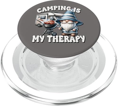 Grill Dad Gnome Funny Saying Grilling Camping Is My Therapy PopSockets PopGrip für MagSafe Grill Dad Gnome Funny Saying Grilling Camping Is My Therapy PopSockets PopGrip für MagSafe von Dad Grilling Gnome Camping Gifts For Steak Lovers