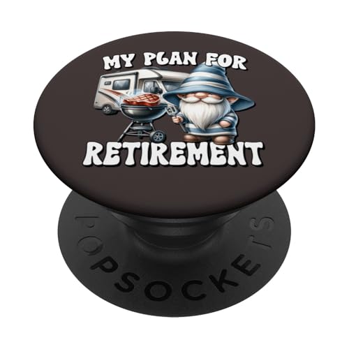 Retired Dad Gnome Retirement Plan Is Grilling And Camping PopSockets Klebender PopGrip Retired Dad Gnome Retirement Plan Is Grilling And Camping PopSockets Klebender PopGrip von Dad Grilling Gnome Camping Gifts For Steak Lovers