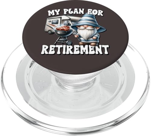 Retired Dad Gnome Retirement Plan Is Grilling And Camping PopSockets PopGrip für MagSafe Retired Dad Gnome Retirement Plan Is Grilling And Camping PopSockets PopGrip für MagSafe von Dad Grilling Gnome Camping Gifts For Steak Lovers