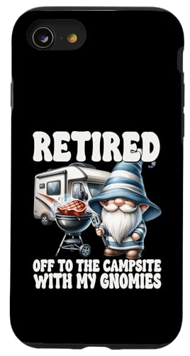 Retired Dad Grill Gnome For Campers Funny Camping Retirement Hülle für iPhone SE (2020) / 7 / 8 von Dad Grilling Gnome Camping Gifts For Steak Lovers