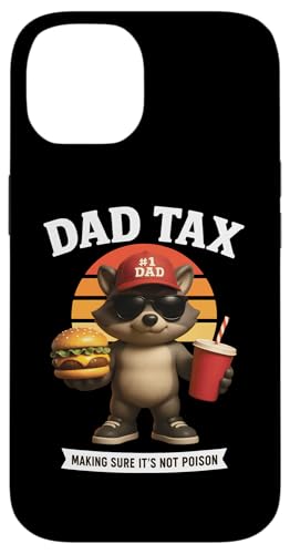 Dad Tax Lustiger Burger Waschbär Snack Inspector Grill Vater Hülle für iPhone 14 von Dad Humor Co.