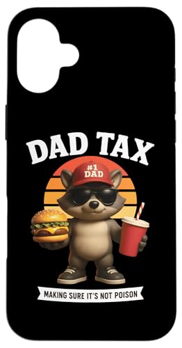 Dad Tax Lustiger Burger Waschbär Snack Inspector Grill Vater Hülle für iPhone 16 Plus Dad Tax Lustiger Burger Waschbär Snack Inspector Grill Vater Hülle für iPhone 16 Plus von Dad Humor Co.