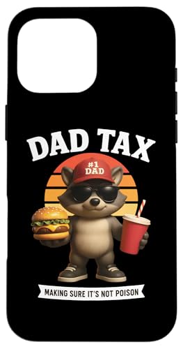 Dad Tax Lustiger Burger Waschbär Snack Inspector Grill Vater Hülle für iPhone 16 Pro Max Dad Tax Lustiger Burger Waschbär Snack Inspector Grill Vater Hülle für iPhone 16 Pro Max von Dad Humor Co.