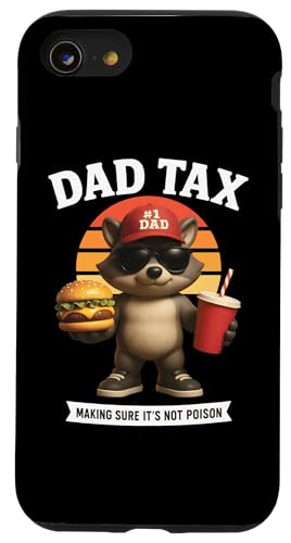Dad Tax Lustiger Burger Waschbär Snack Inspector Grill Vater Hülle für iPhone SE (2020) / 7 / 8 von Dad Humor Co.