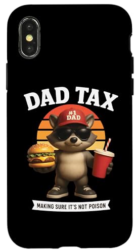 Dad Tax Lustiger Burger Waschbär Snack Inspector Grill Vater Hülle für iPhone X/XS Dad Tax Lustiger Burger Waschbär Snack Inspector Grill Vater Hülle für iPhone X/XS von Dad Humor Co.