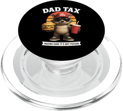 Dad Tax Lustiger Burger Waschbär Snack Inspector Grill Vater PopSockets PopGrip für MagSafe Dad Tax Lustiger Burger Waschbär Snack Inspector Grill Vater PopSockets PopGrip für MagSafe von Dad Humor Co.