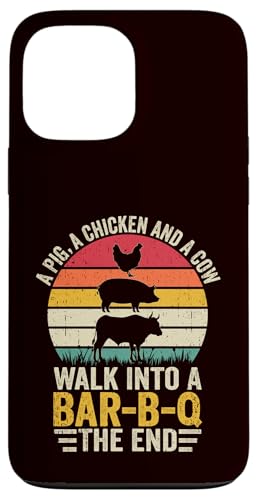 BBQ - A Pig A Chicken And A Cow Walk In A Bar B Q The End Hülle für iPhone 13 Pro Max BBQ - A Pig A Chicken And A Cow Walk In A Bar B Q The End Hülle für iPhone 13 Pro Max von Dad Jokes Barbecue Smoking Meats Design Outfit