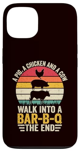 BBQ - A Pig A Chicken And A Cow Walk In A Bar B Q The End Hülle für iPhone 13 BBQ - A Pig A Chicken And A Cow Walk In A Bar B Q The End Hülle für iPhone 13 von Dad Jokes Barbecue Smoking Meats Design Outfit