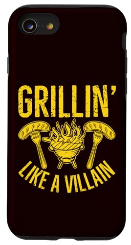 BBQ - Grillen wie ein Bösewicht Hülle für iPhone SE (2020) / 7 / 8 von Dad Jokes Barbecue Smoking Meats Design Outfit