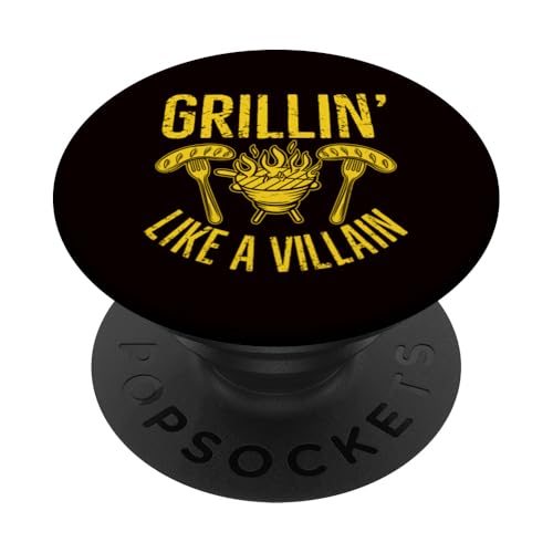 BBQ - Grillen wie ein Bösewicht PopSockets Klebender PopGrip BBQ - Grillen wie ein Bösewicht PopSockets Klebender PopGrip von Dad Jokes Barbecue Smoking Meats Design Outfit