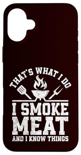 BBQ - That's What I Do I Smoke Meat And I Know Things Hülle für iPhone 16 Plus BBQ - That's What I Do I Smoke Meat And I Know Things Hülle für iPhone 16 Plus von Dad Jokes Barbecue Smoking Meats Design Outfit