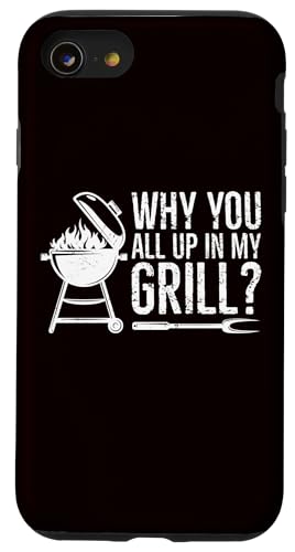 BBQ — Warum ihr alle in meinem Grill seid Hülle für iPhone SE (2020) / 7 / 8 von Dad Jokes Barbecue Smoking Meats Design Outfit
