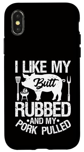 Dad Wokes Barbecue-Outfit mit geräuchertem Fleisch Hülle für iPhone X/XS von Dad Jokes Barbecue Smoking Meats Design Outfit