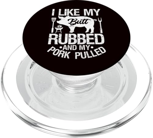 Dad Wokes Barbecue-Outfit mit geräuchertem Fleisch PopSockets PopGrip für MagSafe von Dad Jokes Barbecue Smoking Meats Design Outfit