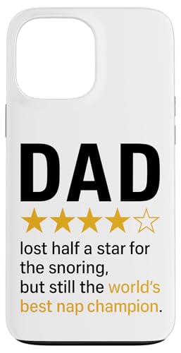 Dad Star Rating Lustiger Schnarch-Witz World's Best Nap Champion Hülle für iPhone 13 Pro Max Dad Star Rating Lustiger Schnarch-Witz World's Best Nap Champion Hülle für iPhone 13 Pro Max von Dad Review Funny Fathers Rated by NLTS