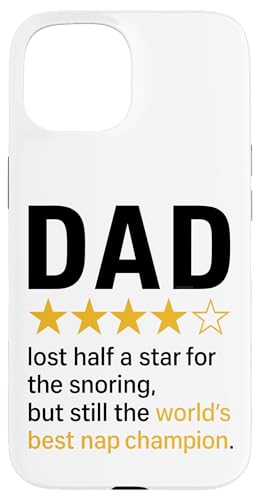 Dad Star Rating Lustiger Schnarch-Witz World's Best Nap Champion Hülle für iPhone 15 Dad Star Rating Lustiger Schnarch-Witz World's Best Nap Champion Hülle für iPhone 15 von Dad Review Funny Fathers Rated by NLTS